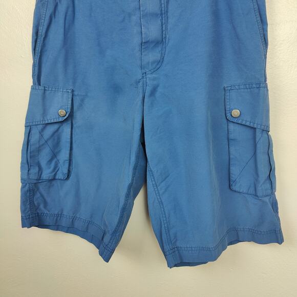 Vintage Y2K John Galliano Swim Shorts Mens Small Blue Cargo Buckled Beach Trunks - Picture 5 of 12